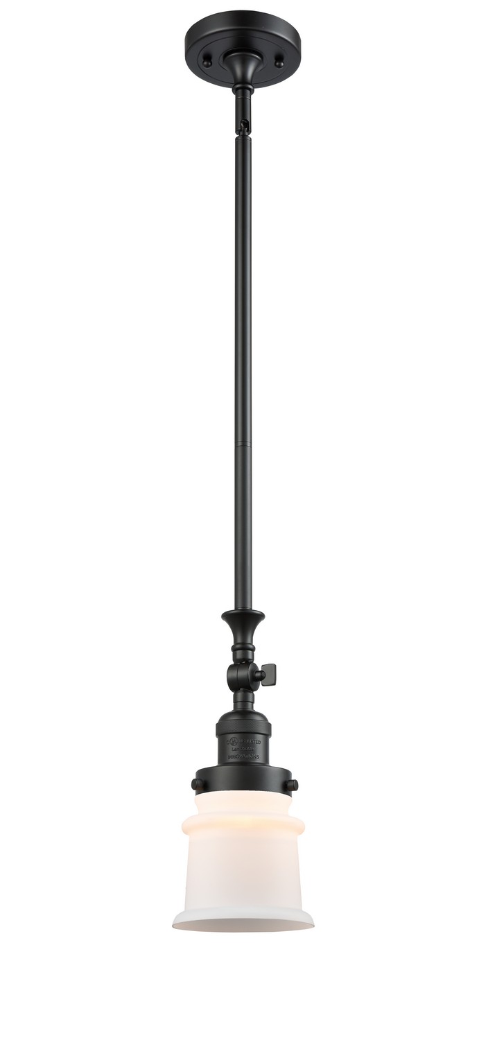 LED Mini Pendant by Innovations - Franklin Restoration Collection, Matte Black Finish - 206-BK-G181S-LED