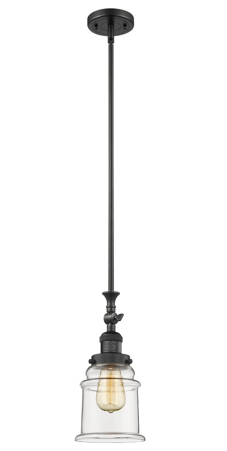 LED Mini Pendant by Innovations - Franklin Restoration Collection, Matte Black Finish - 206-BK-G182-LED