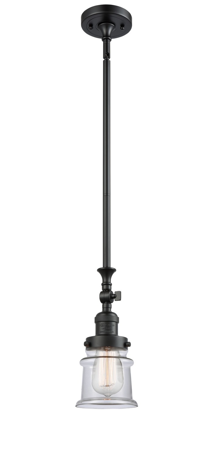 LED Mini Pendant by Innovations - Franklin Restoration Collection, Matte Black Finish - 206-BK-G182S-LED