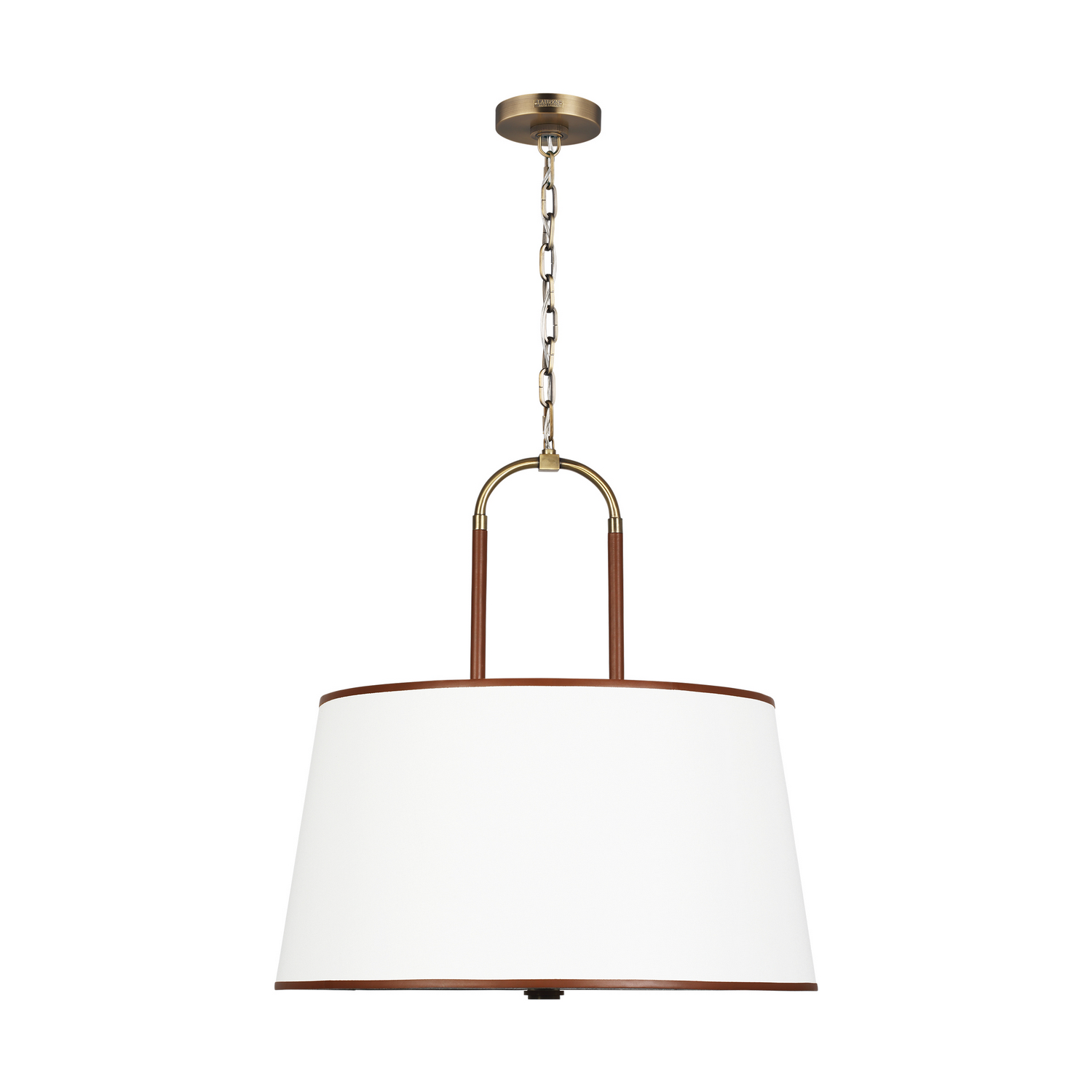 Visual Comfort Studio Katie Four Light Pendant in Time Worn Brass - LP1024TWB