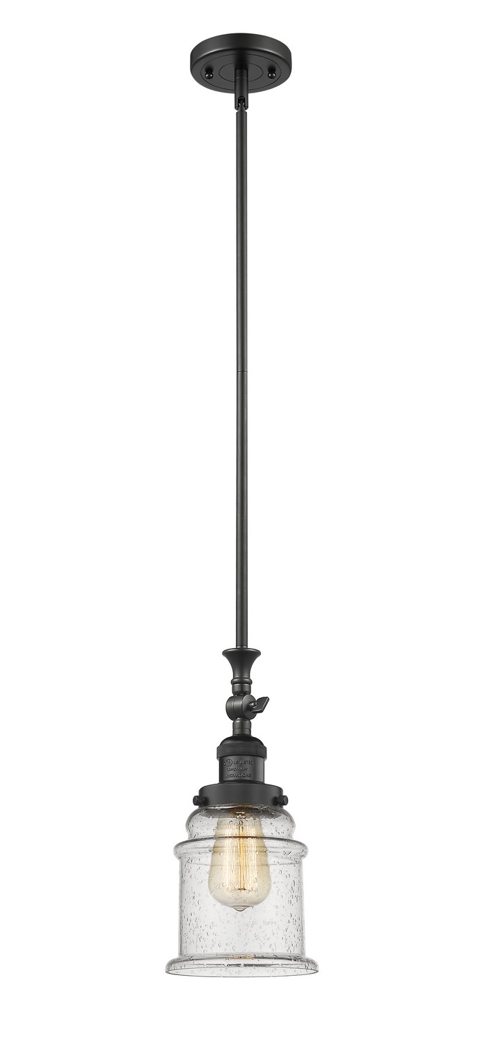 LED Mini Pendant by Innovations - Franklin Restoration Collection, Matte Black Finish - 206-BK-G184-LED