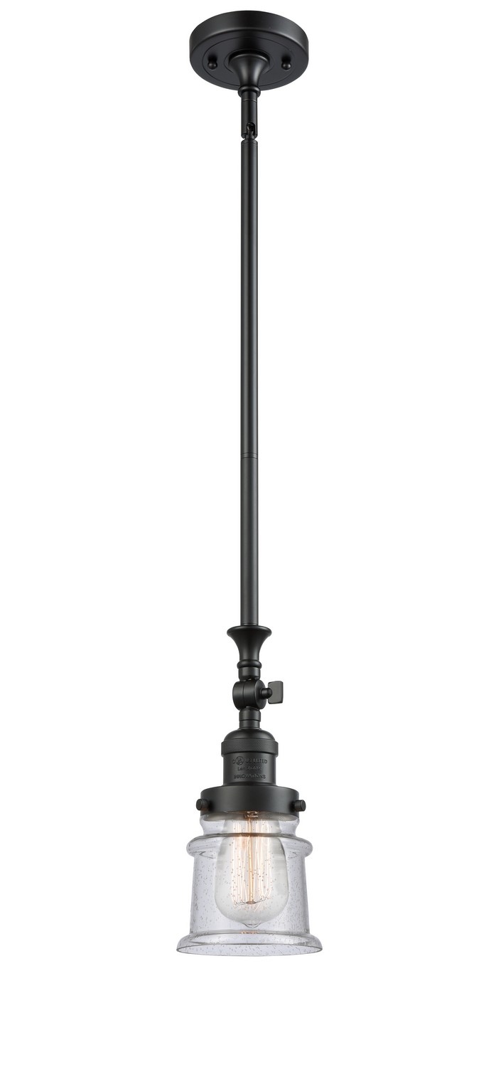 LED Mini Pendant by Innovations - Franklin Restoration Collection, Matte Black Finish - 206-BK-G184S-LED
