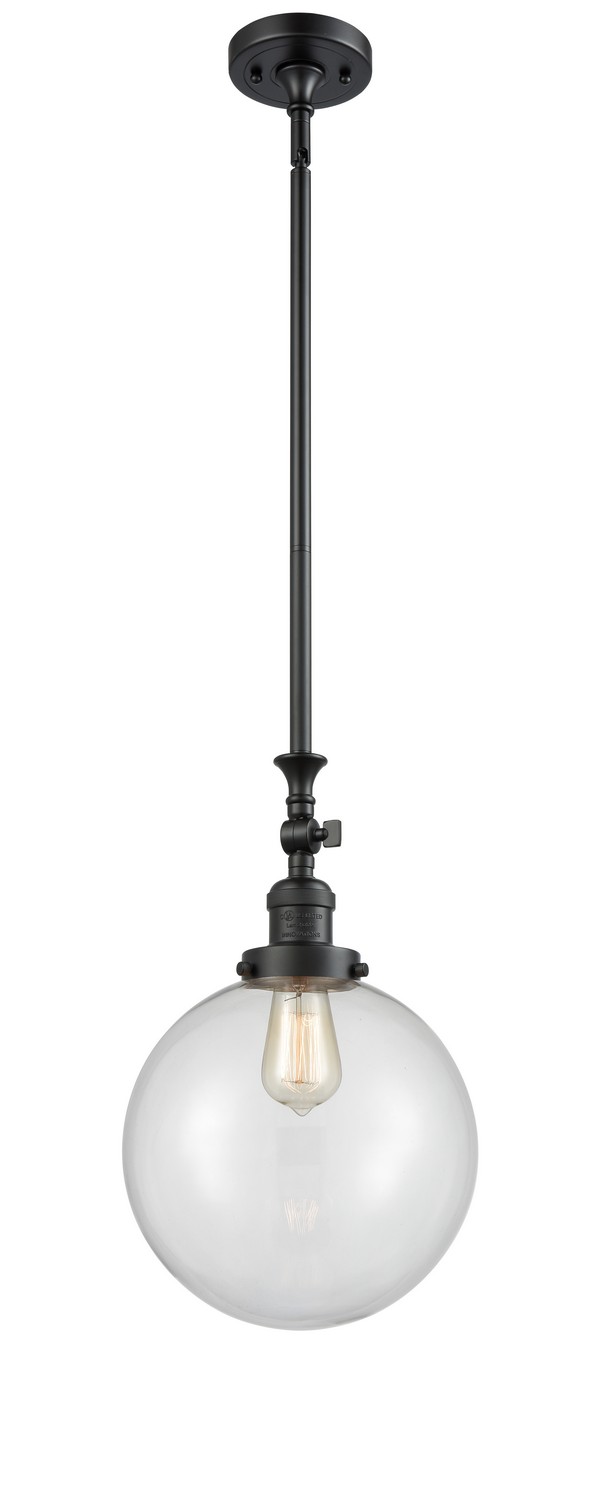 LED Mini Pendant by Innovations - Franklin Restoration Collection, Matte Black Finish - 206-BK-G202-10-LED
