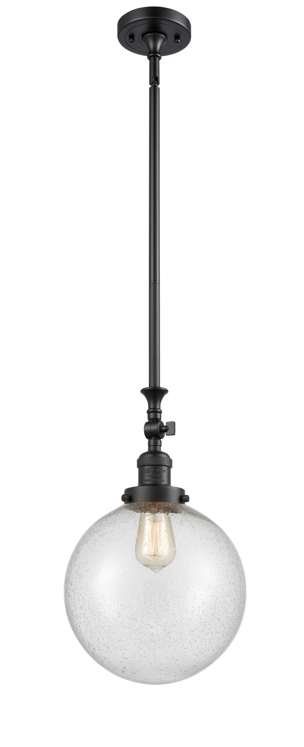 LED Mini Pendant by Innovations - Franklin Restoration Collection, Matte Black Finish - 206-BK-G204-10-LED