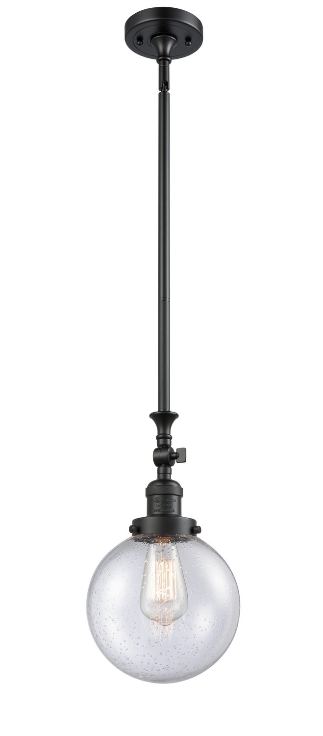 LED Mini Pendant by Innovations - Franklin Restoration Collection, Matte Black Finish - 206-BK-G204-8-LED