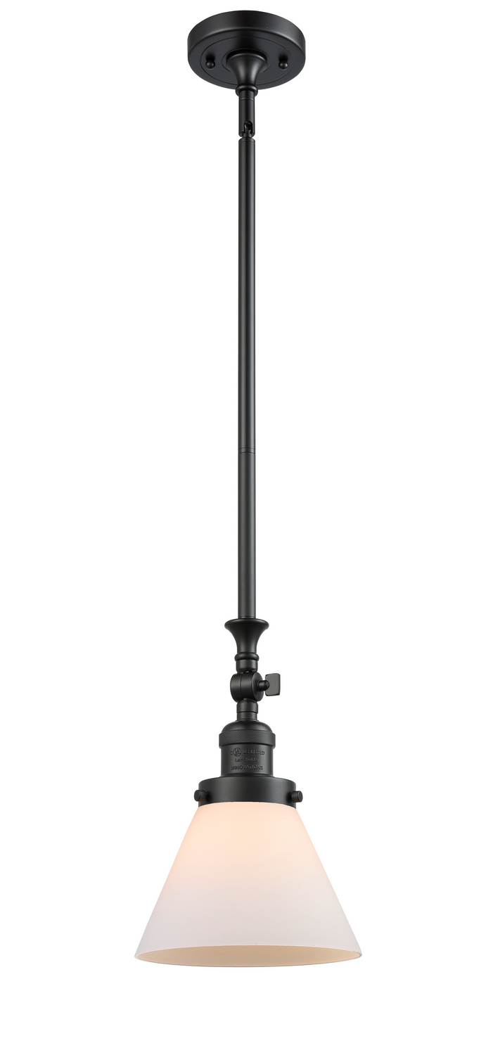 One Light Mini Pendant by Innovations - Franklin Restoration Collection, Matte Black Finish - 206-BK-G41