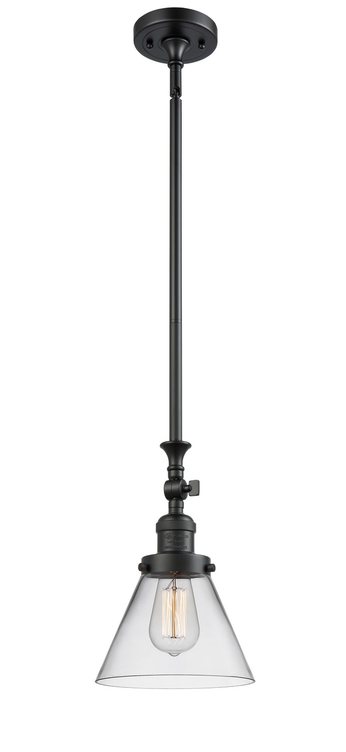 LED Mini Pendant by Innovations - Franklin Restoration Collection, Matte Black Finish - 206-BK-G42-LED
