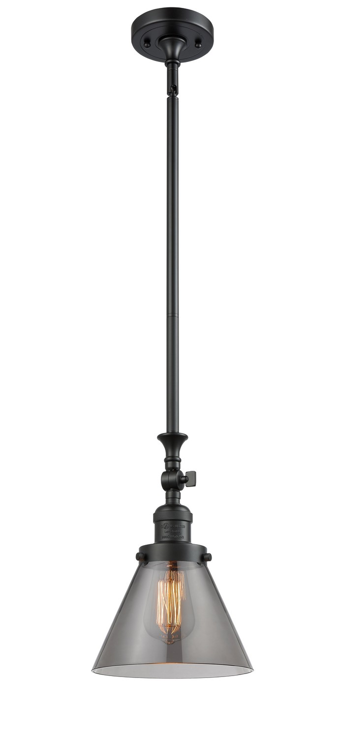 LED Mini Pendant by Innovations - Franklin Restoration Collection, Matte Black Finish - 206-BK-G43-LED