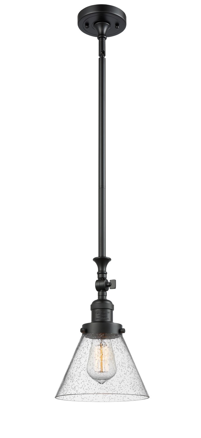 LED Mini Pendant by Innovations - Franklin Restoration Collection, Matte Black Finish - 206-BK-G44-LED