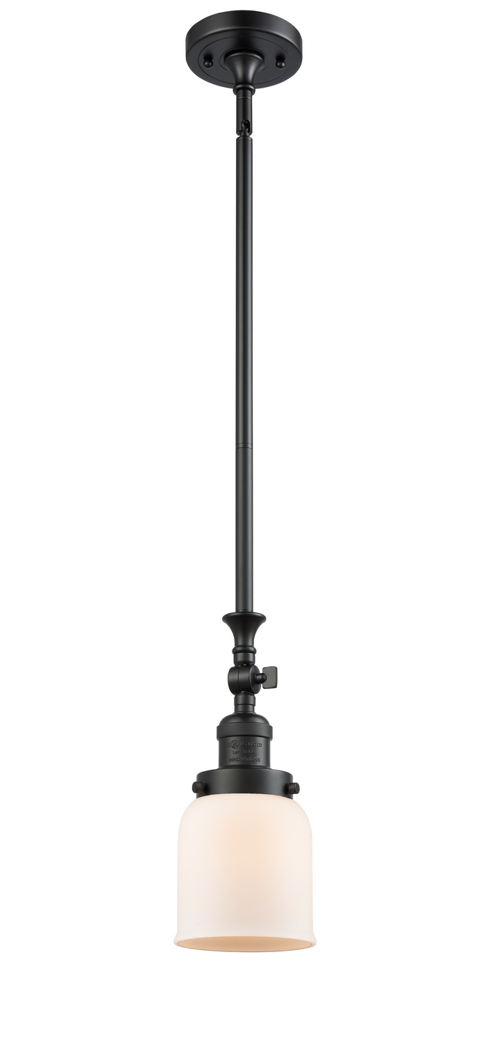 One Light Mini Pendant by Innovations - Franklin Restoration Collection, Matte Black Finish - 206-BK-G51