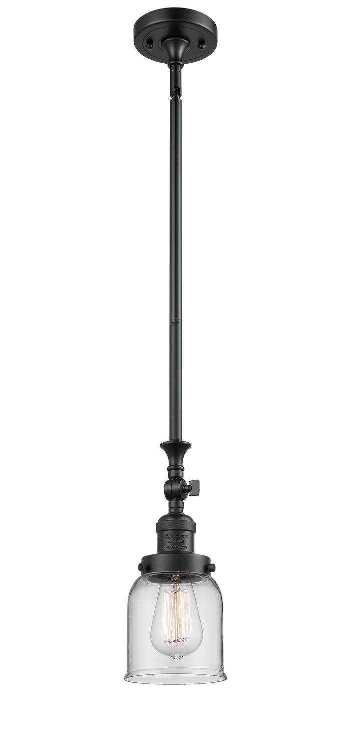 One Light Mini Pendant by Innovations - Franklin Restoration Collection, Matte Black Finish - 206-BK-G52