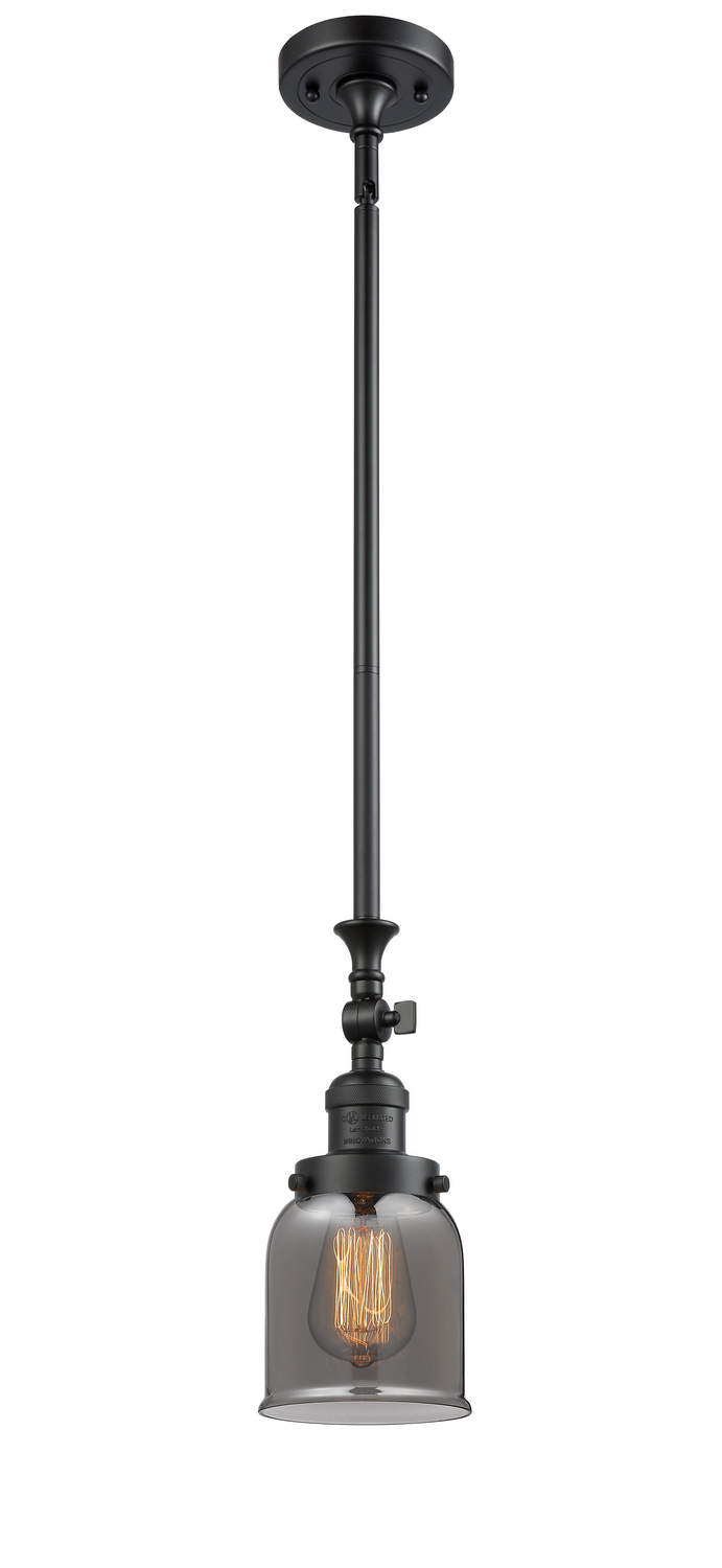 One Light Mini Pendant by Innovations - Franklin Restoration Collection, Matte Black Finish - 206-BK-G53