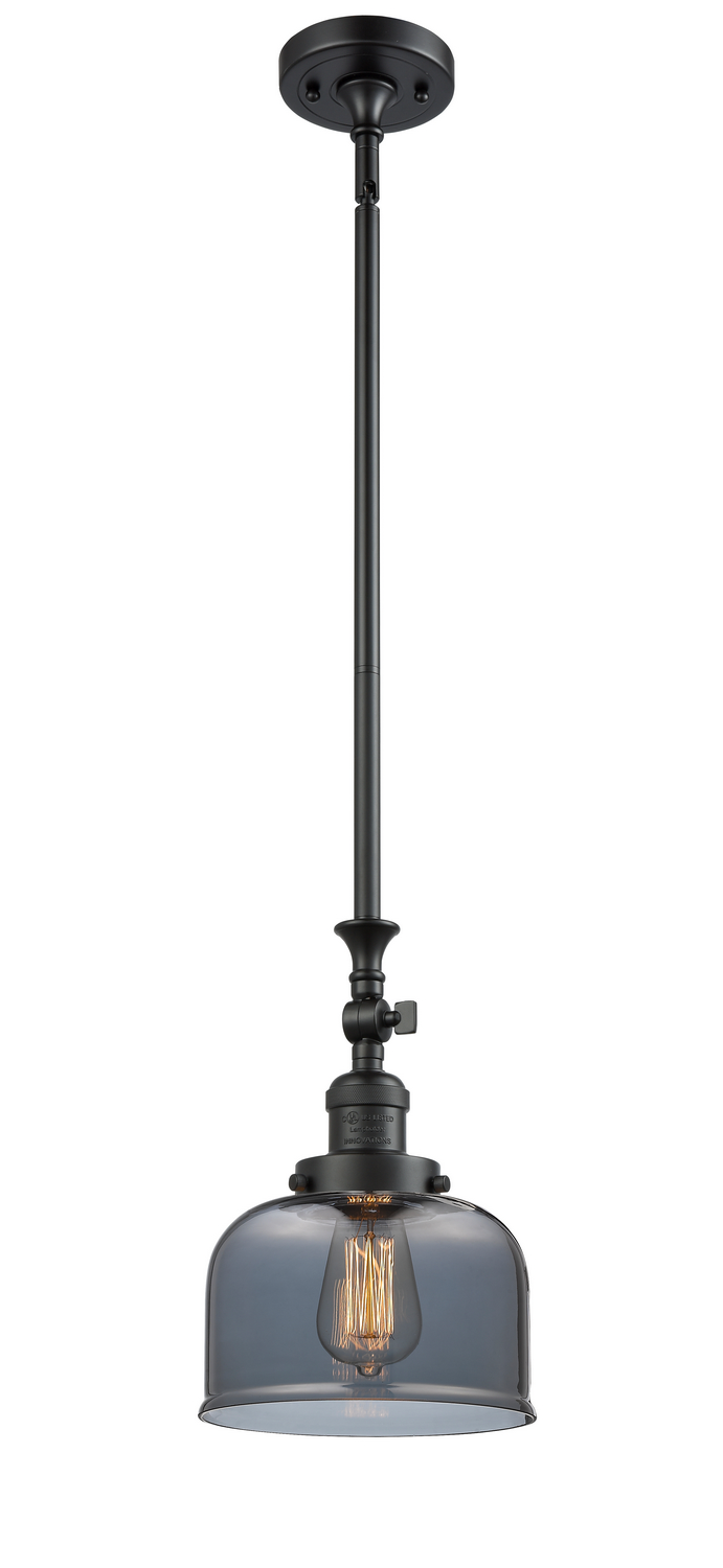 One Light Mini Pendant by Innovations - Franklin Restoration Collection, Matte Black Finish - 206-BK-G73