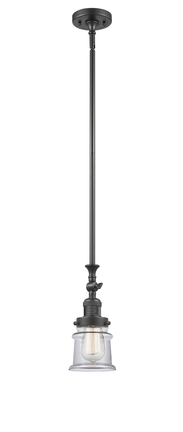 One Light Mini Pendant by Innovations - Franklin Restoration Collection, Oil Rubbed Bronze Finish - 206-OB-G182S