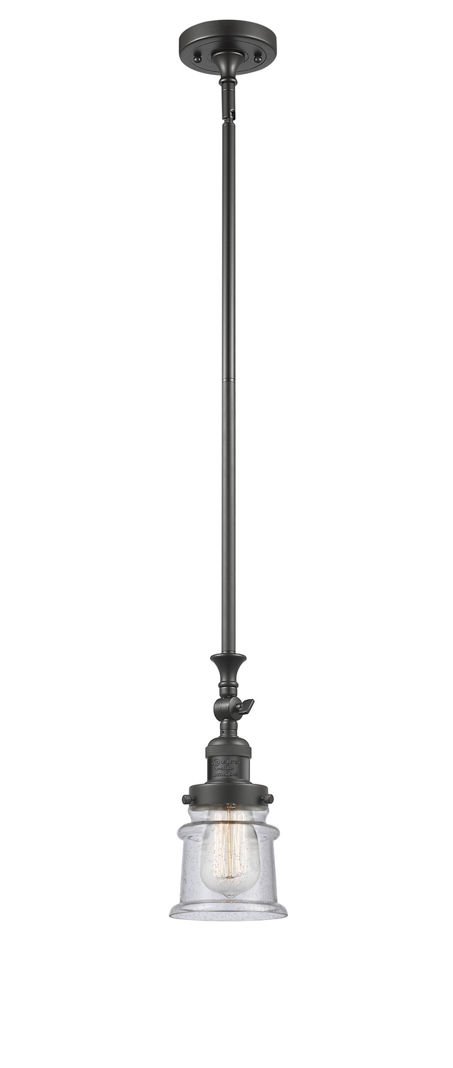 One Light Mini Pendant by Innovations - Franklin Restoration Collection, Oil Rubbed Bronze Finish - 206-OB-G184S