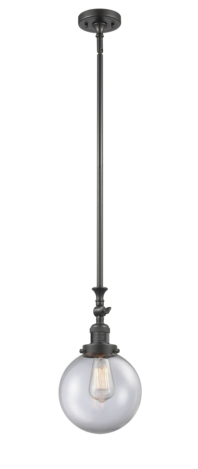 One Light Mini Pendant by Innovations - Franklin Restoration Collection, Oil Rubbed Bronze Finish - 206-OB-G202-8
