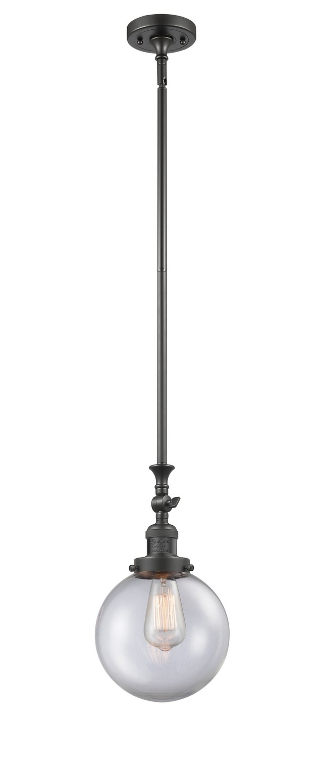 LED Mini Pendant by Innovations - Franklin Restoration Collection, Oil Rubbed Bronze Finish - 206-OB-G202-8-LED