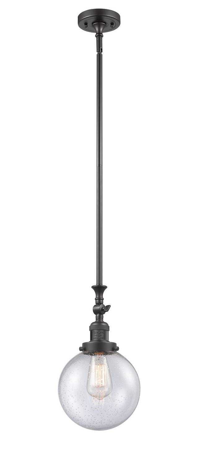 LED Mini Pendant by Innovations - Franklin Restoration Collection, Oil Rubbed Bronze Finish - 206-OB-G204-8-LED