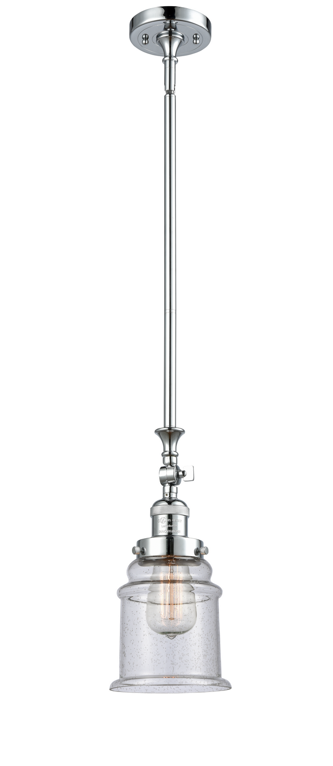 One Light Mini Pendant by Innovations - Franklin Restoration Collection, Polished Chrome Finish - 206-PC-G184