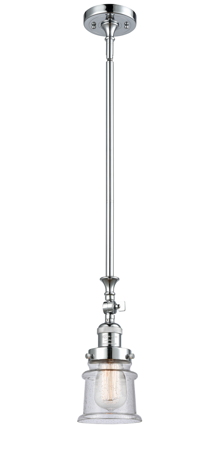 One Light Mini Pendant by Innovations - Franklin Restoration Collection, Polished Chrome Finish - 206-PC-G184S