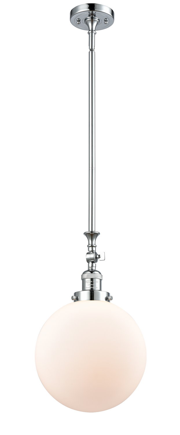 One Light Mini Pendant by Innovations - Franklin Restoration Collection, Polished Chrome Finish - 206-PC-G201-10