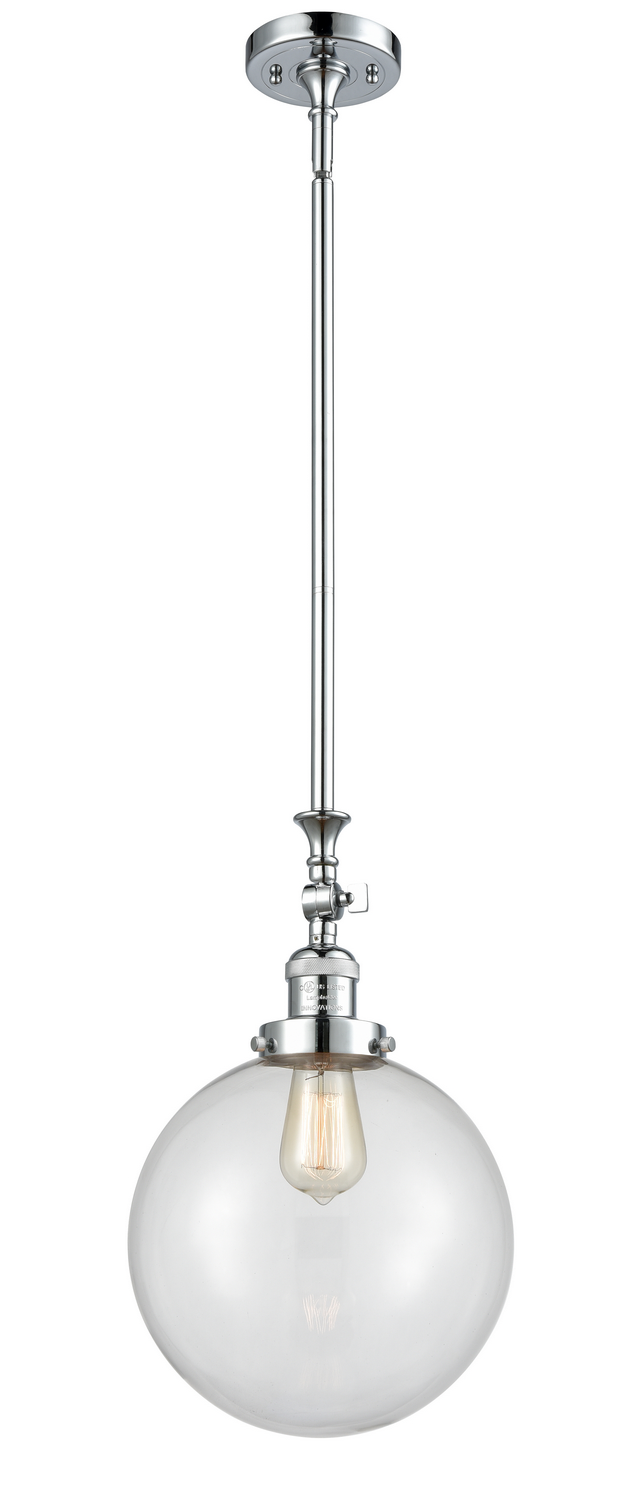 One Light Mini Pendant by Innovations - Franklin Restoration Collection, Polished Chrome Finish - 206-PC-G202-10