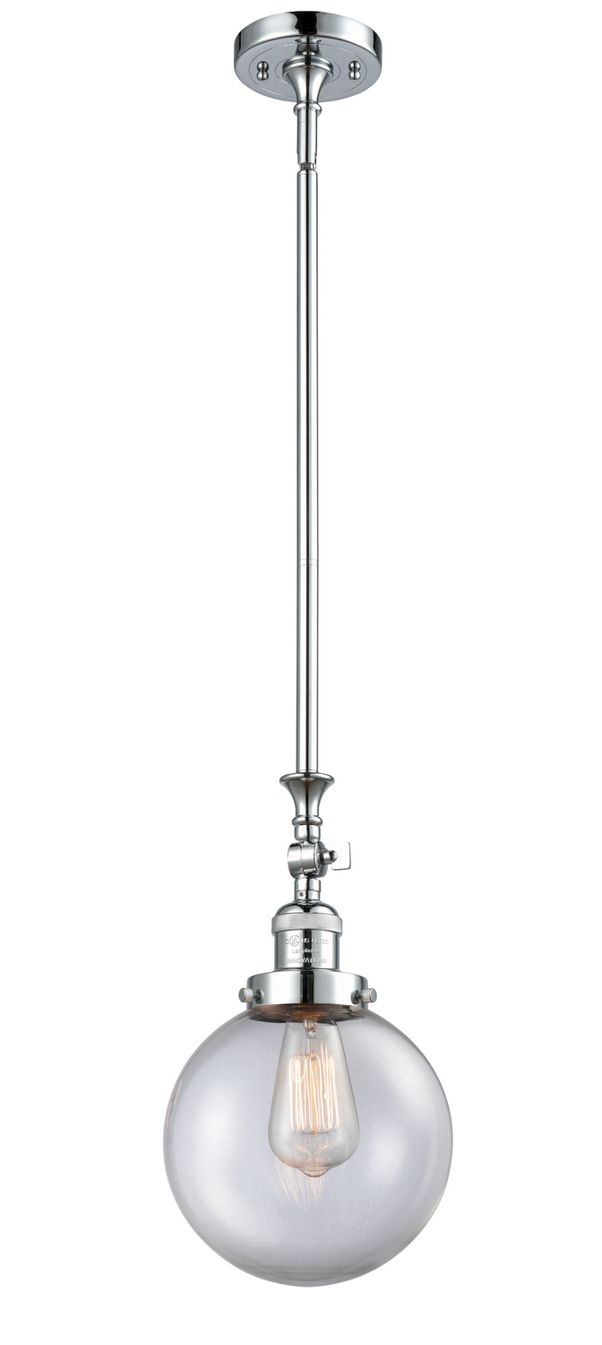 One Light Mini Pendant by Innovations - Franklin Restoration Collection, Polished Chrome Finish - 206-PC-G202-8