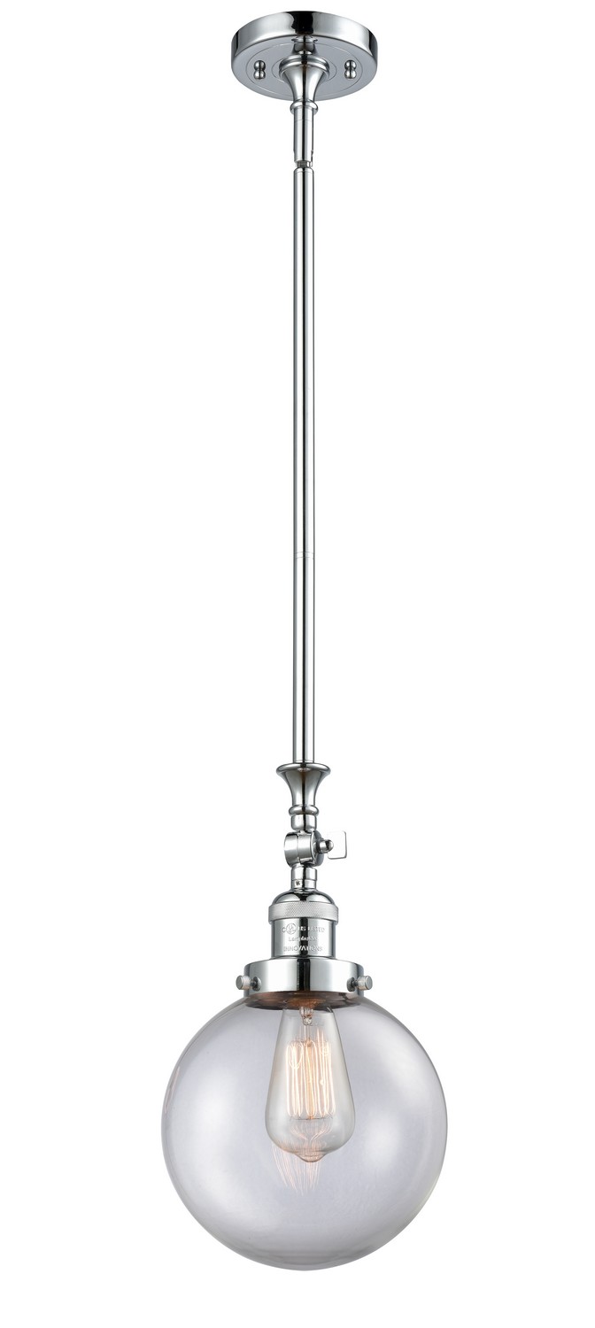 LED Mini Pendant by Innovations - Franklin Restoration Collection, Polished Chrome Finish - 206-PC-G202-8-LED