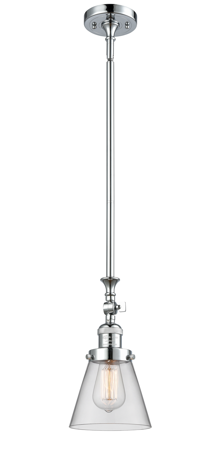 One Light Mini Pendant by Innovations - Franklin Restoration Collection, Polished Chrome Finish - 206-PC-G62