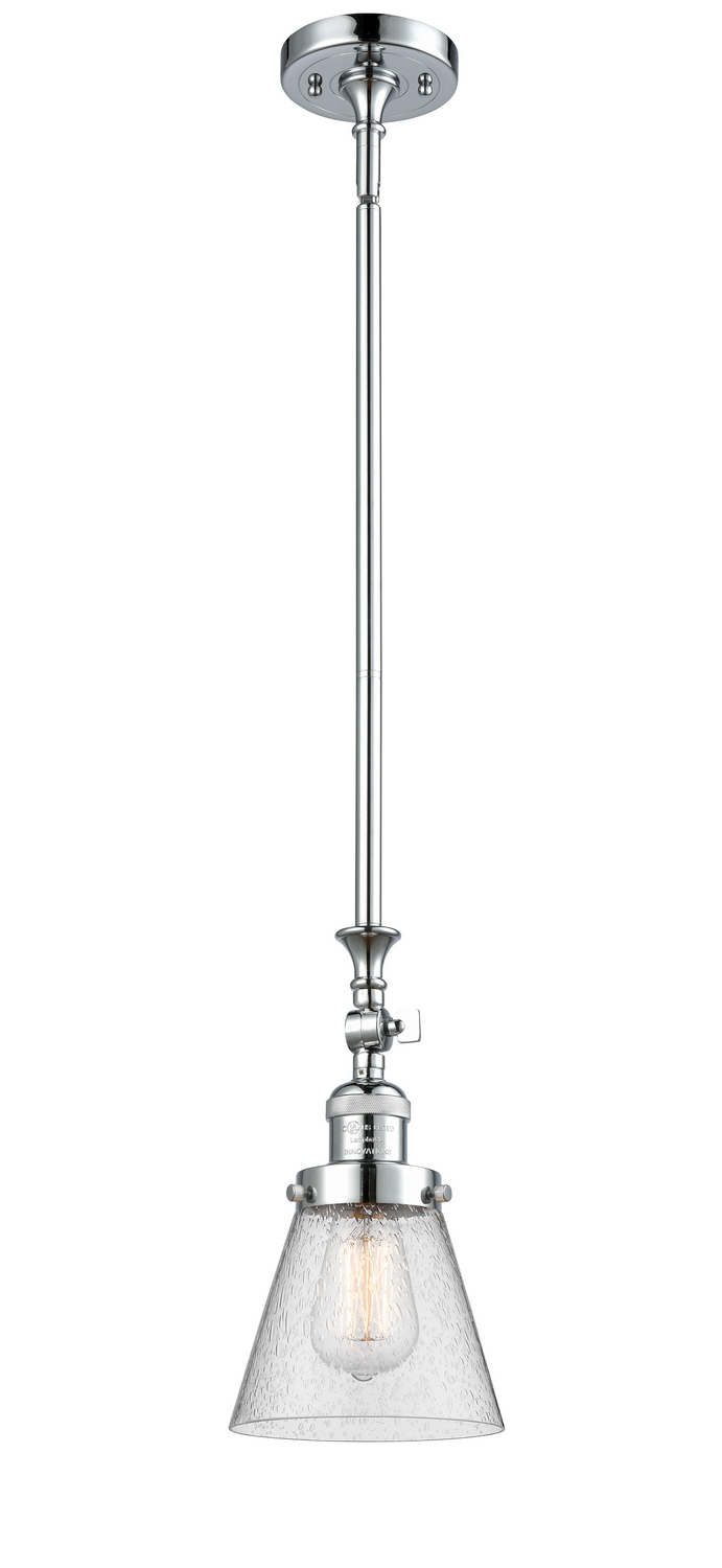 One Light Mini Pendant by Innovations - Franklin Restoration Collection, Polished Chrome Finish - 206-PC-G64