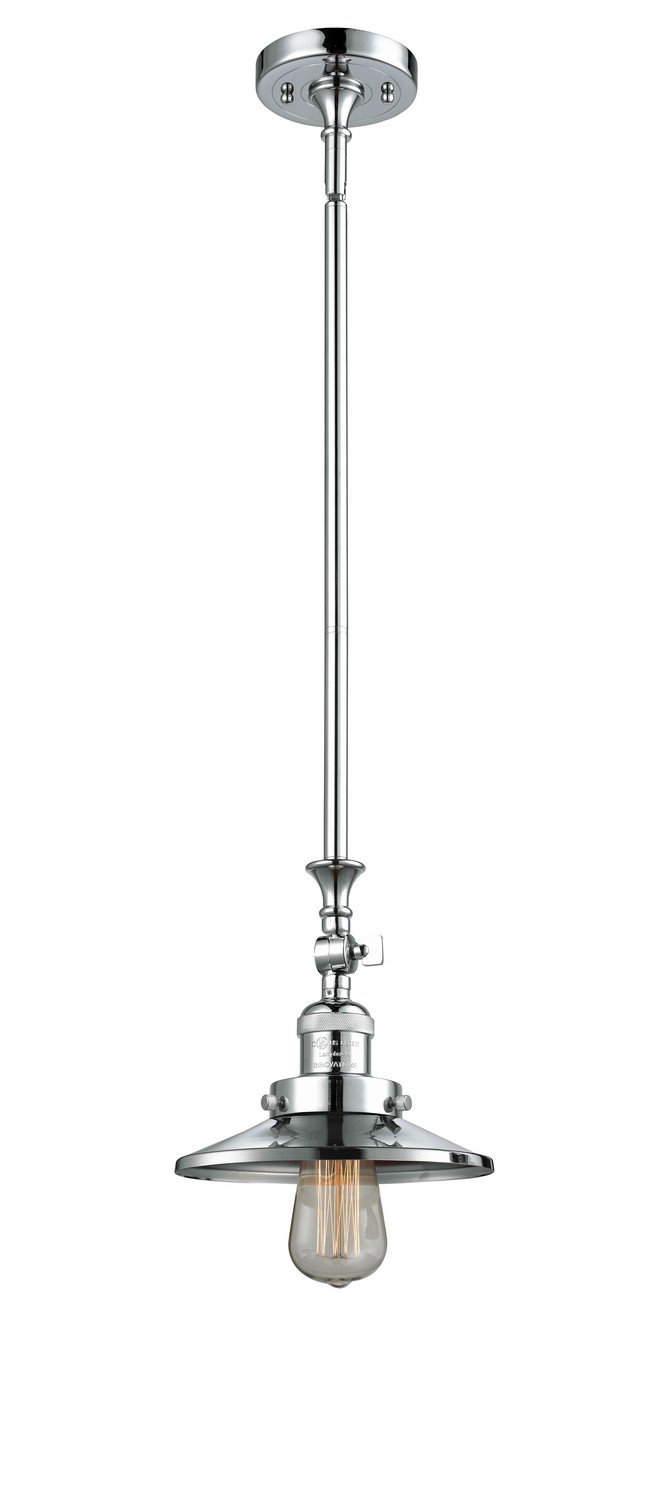 One Light Mini Pendant by Innovations - Franklin Restoration Collection, Polished Chrome Finish - 206-PC-M7