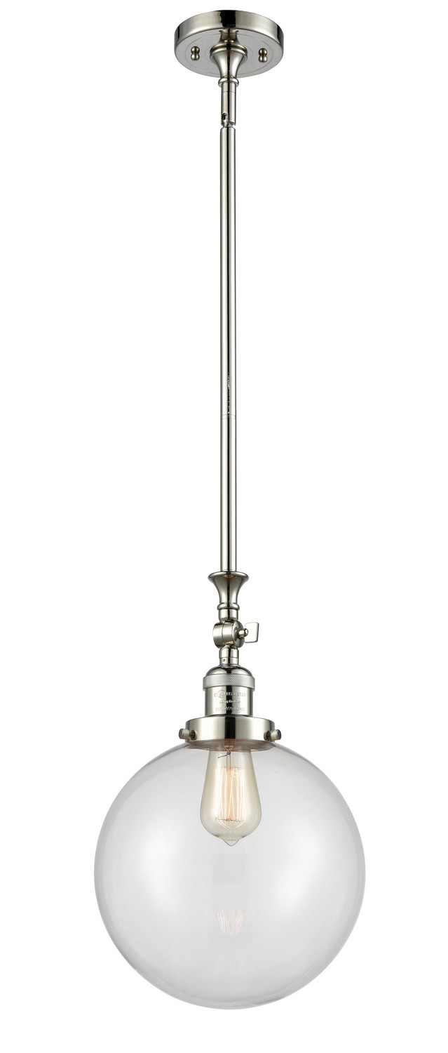 LED Mini Pendant by Innovations - Franklin Restoration Collection, Polished Nickel Finish - 206-PN-G202-10-LED