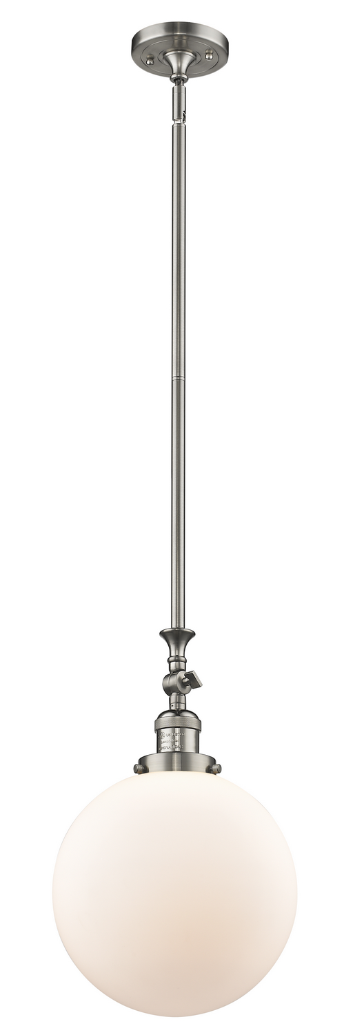 One Light Mini Pendant by Innovations - Franklin Restoration Collection, Brushed Satin Nickel Finish - 206-SN-G201-10