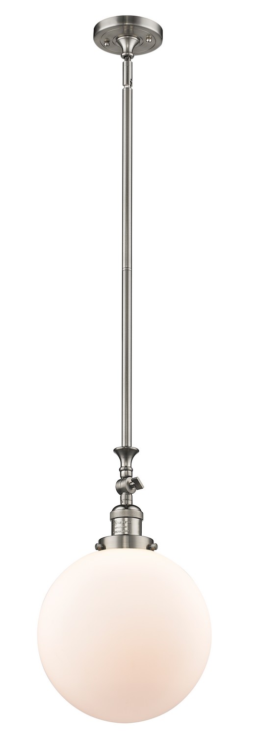LED Mini Pendant by Innovations - Franklin Restoration Collection, Brushed Satin Nickel Finish - 206-SN-G201-10-LED