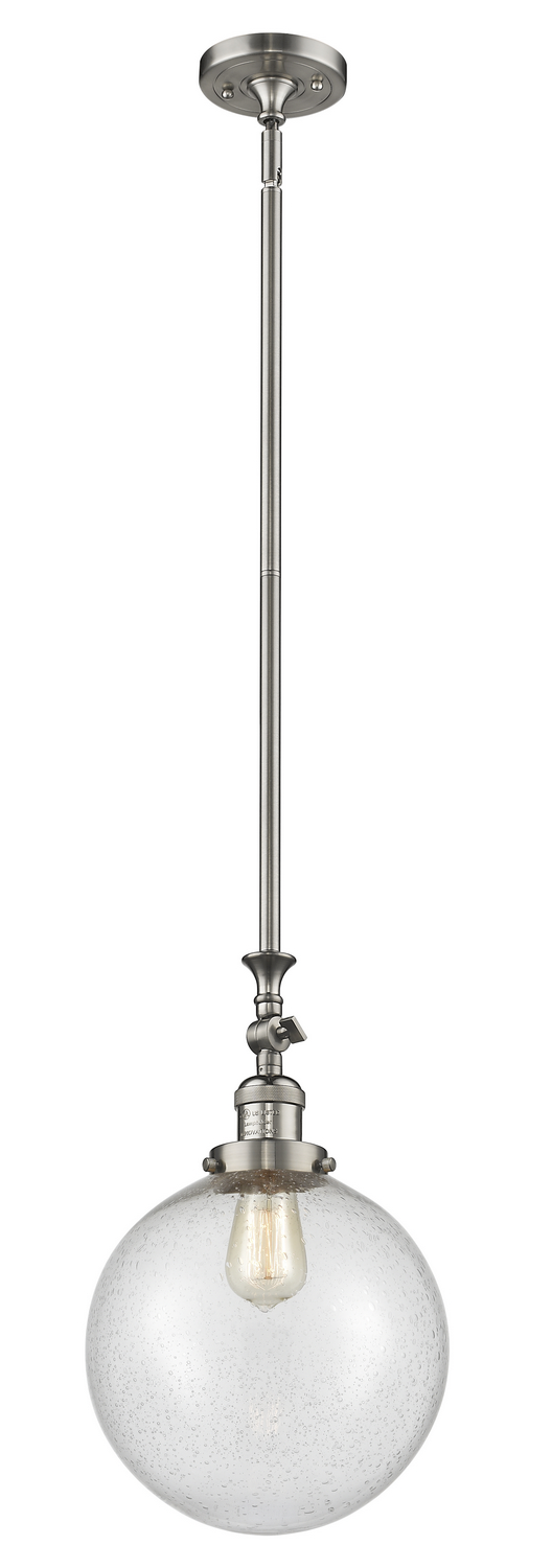 One Light Mini Pendant by Innovations - Franklin Restoration Collection, Brushed Satin Nickel Finish - 206-SN-G204-10