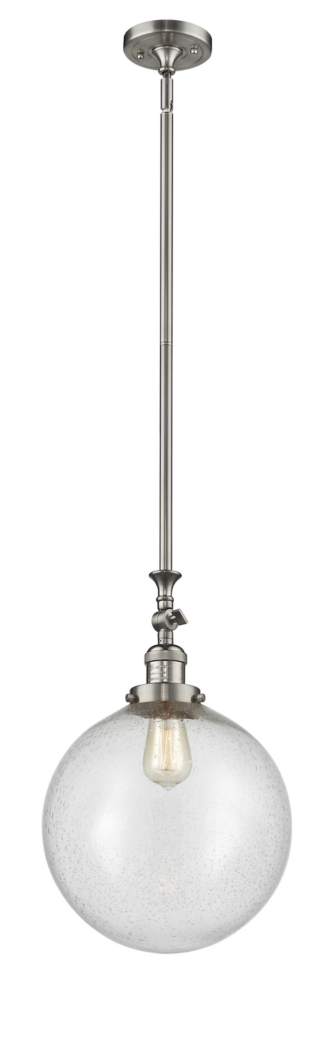 One Light Mini Pendant by Innovations - Franklin Restoration Collection, Brushed Satin Nickel Finish - 206-SN-G204-12