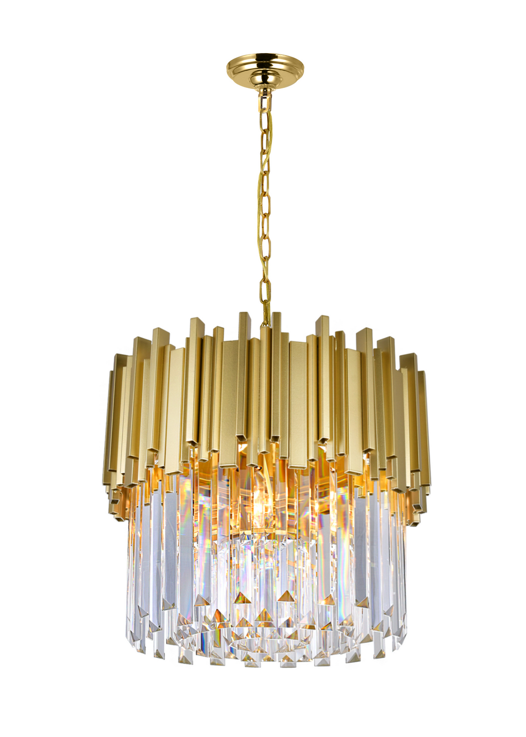 Medallion Gold Four Light Chandelier from the Deco Collection