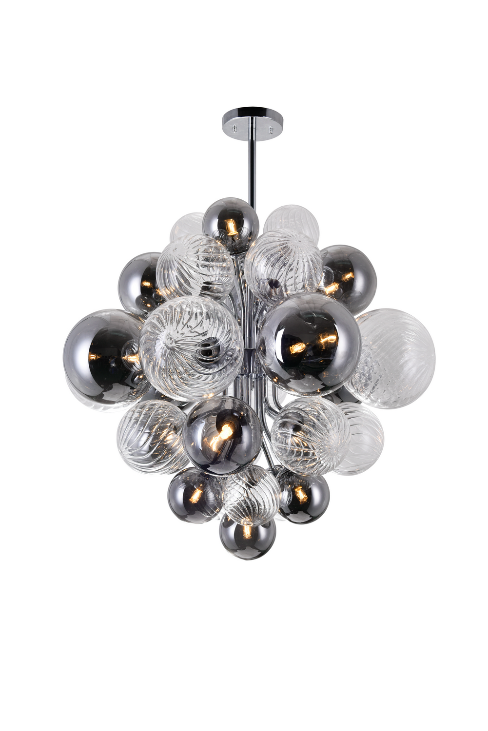CWI Lighting 1205P25-15-601 Pallocino LED 25 inch Chrome Down Chandelier Ceiling Light