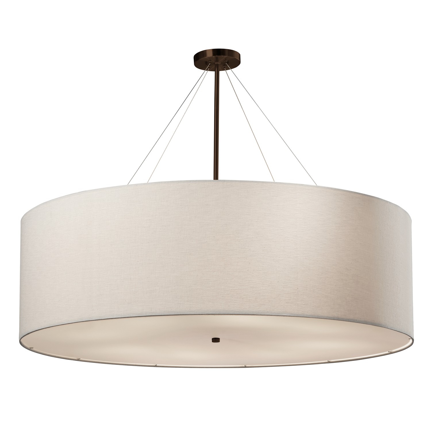 Justice Design FAB-9597-WHTE-DBRZ EVOLV 48 inch Dark Bronze Pendant Ceiling Light, Classic Family
