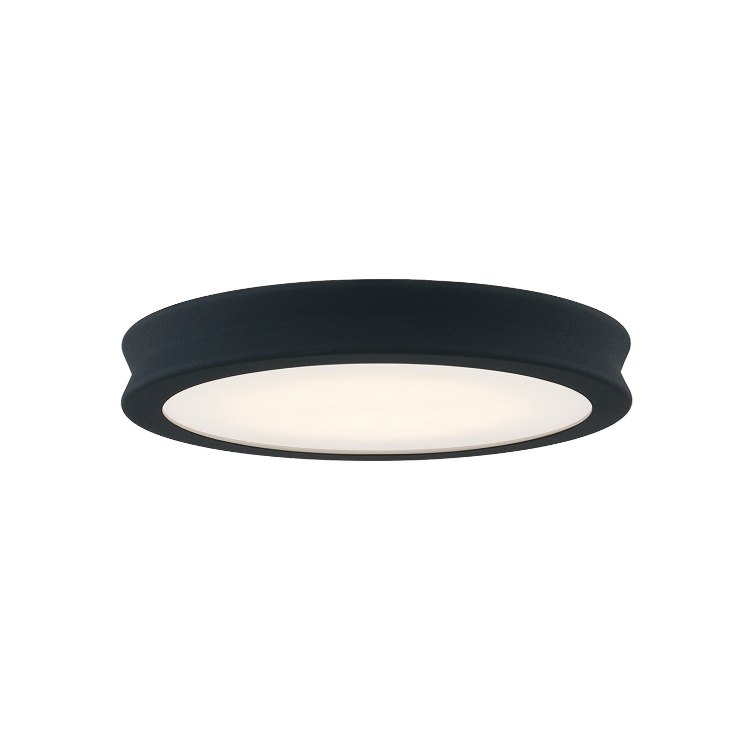 Matte Black - Textured LED Flush-Mount from the Fusion Collection