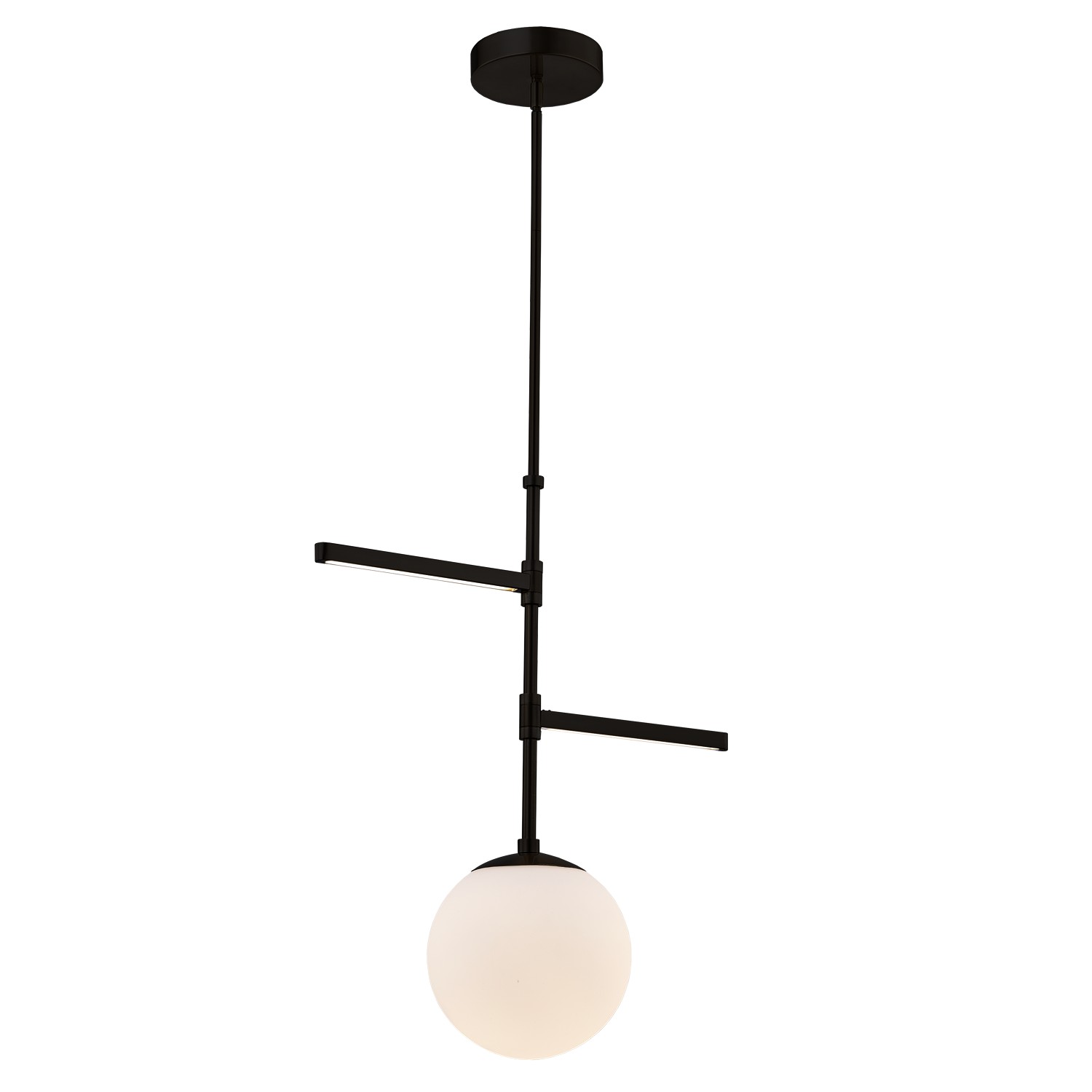 Matte Black LED Pendant from the Fusion Collection