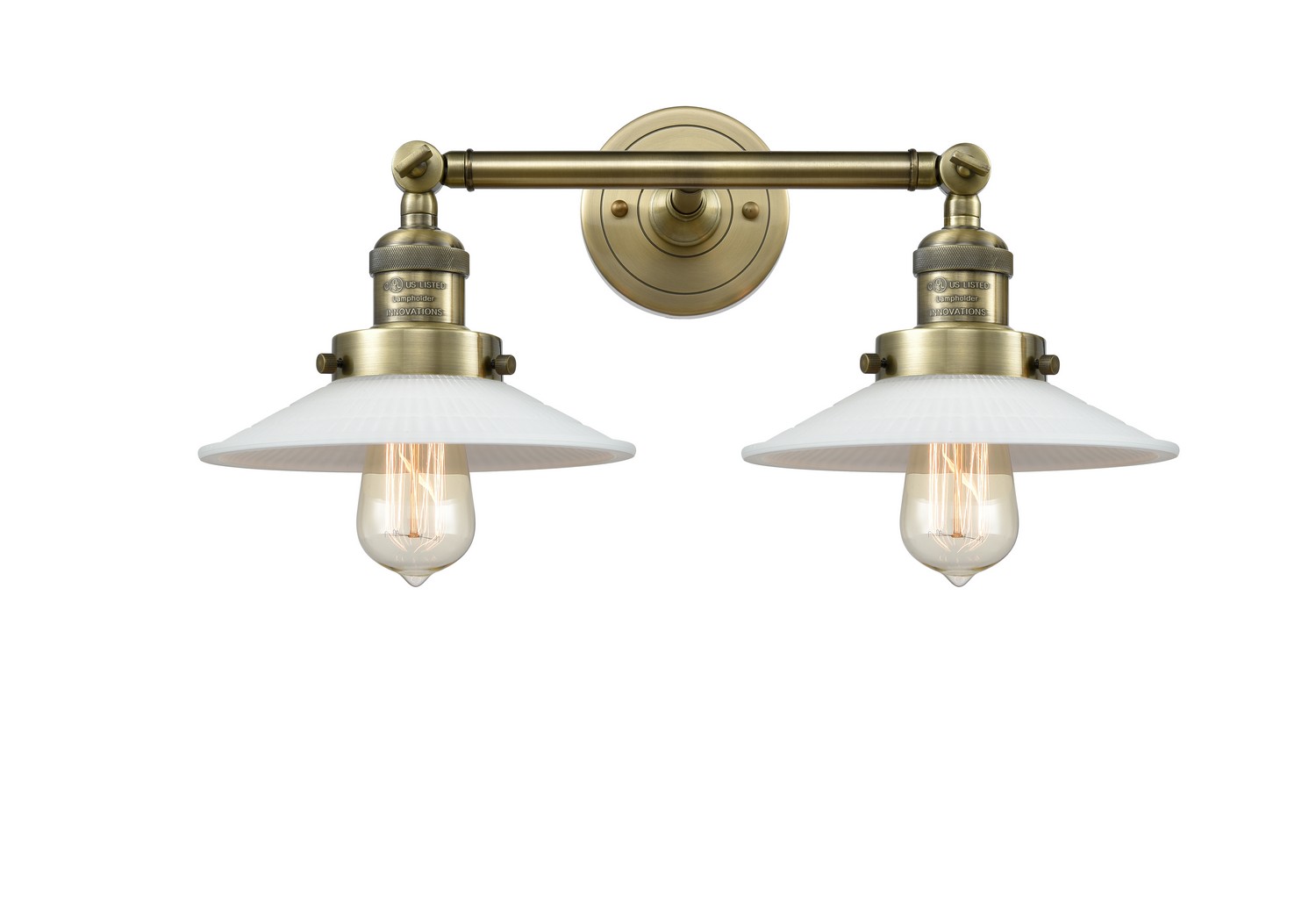LED Bath Vanity by Innovations - Franklin Restoration Collection, Antique Brass Finish - 208-AB-G1-LED