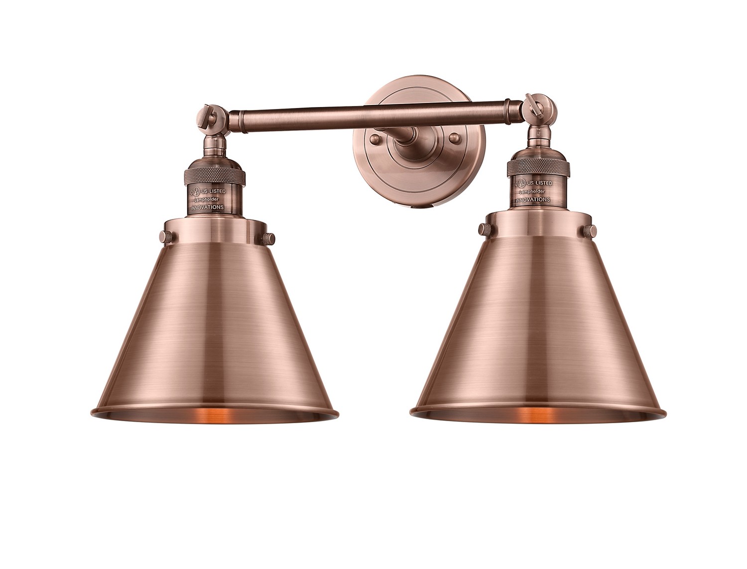 LED Bath Vanity by Innovations - Franklin Restoration Collection, Antique Copper Finish - 208-AC-M13-AC-LED