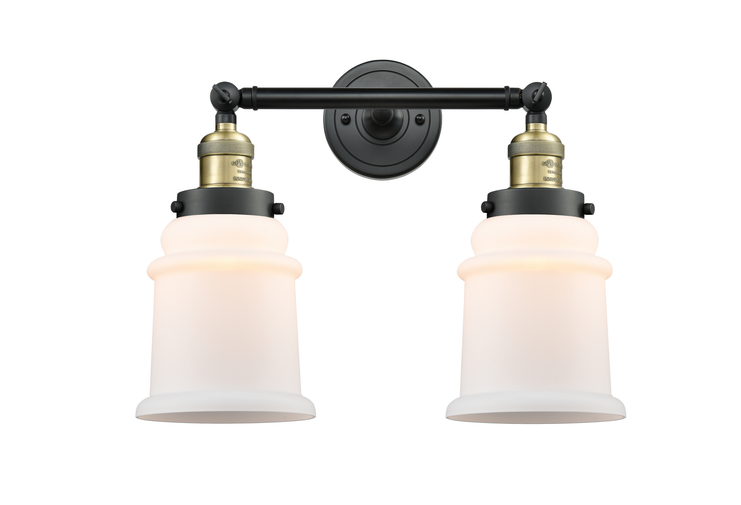 Two Light Bath Vanity by Innovations - Franklin Restoration Collection, Black Antique Brass Finish - 208-BAB-G181