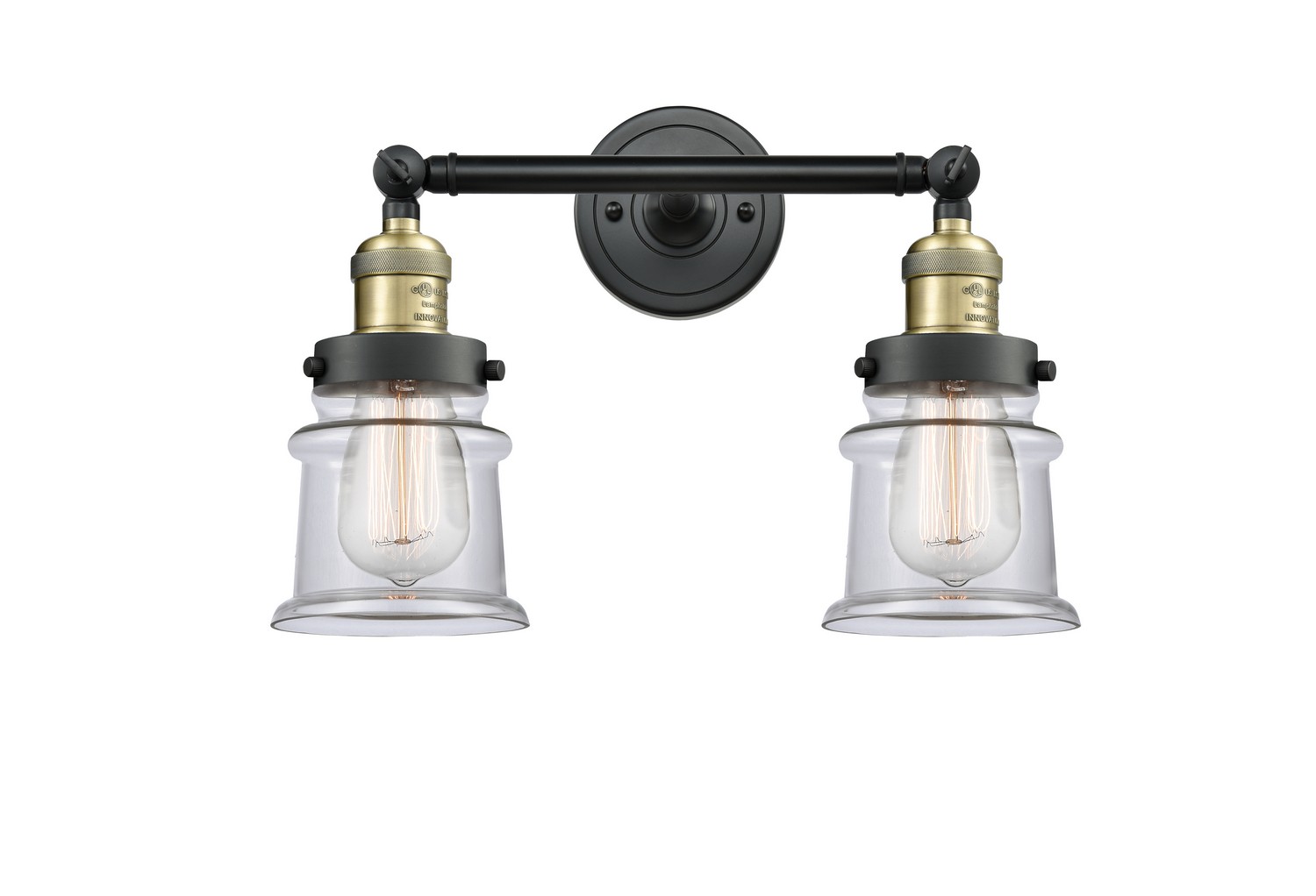 LED Bath Vanity by Innovations - Franklin Restoration Collection, Black Antique Brass Finish - 208-BAB-G182S-LED