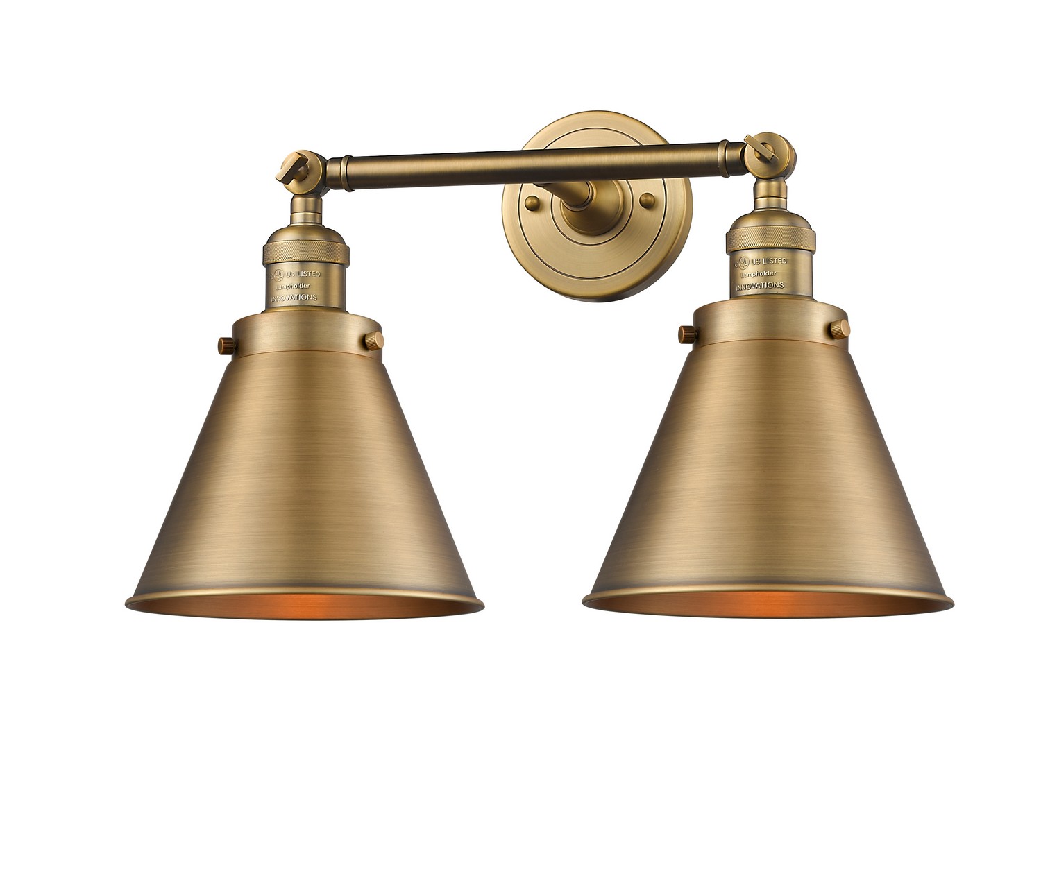LED Bath Vanity by Innovations - Franklin Restoration Collection, Brushed Brass Finish - 208-BB-M13-BB-LED