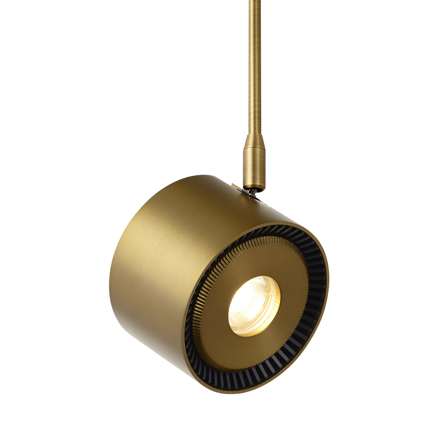 Visual Comfort Modern Collection 700FJISO9302012R-LED Sean Lavin ISO 1 Light 12 Aged Brass Low-Voltage Track Head Ceiling Light in 12 inch, FreeJack,