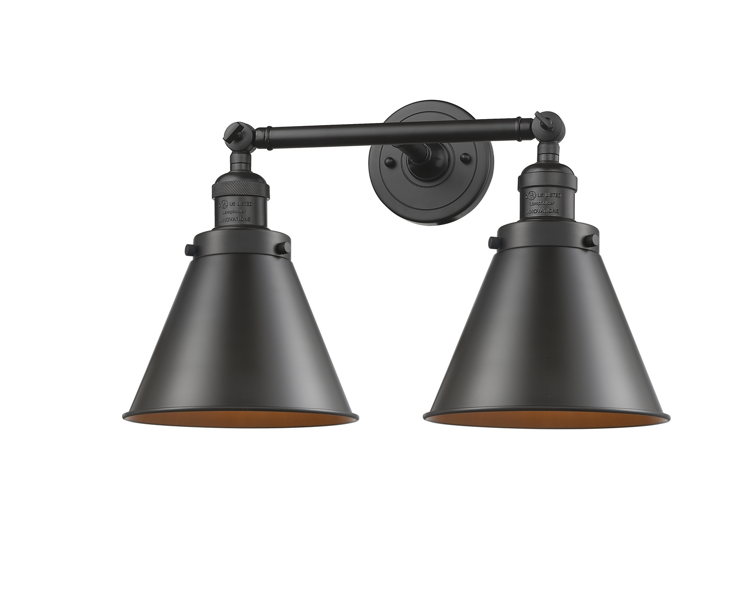 Two Light Bath Vanity by Innovations - Franklin Restoration Collection, Oil Rubbed Bronze Finish - 208-OB-M13-OB