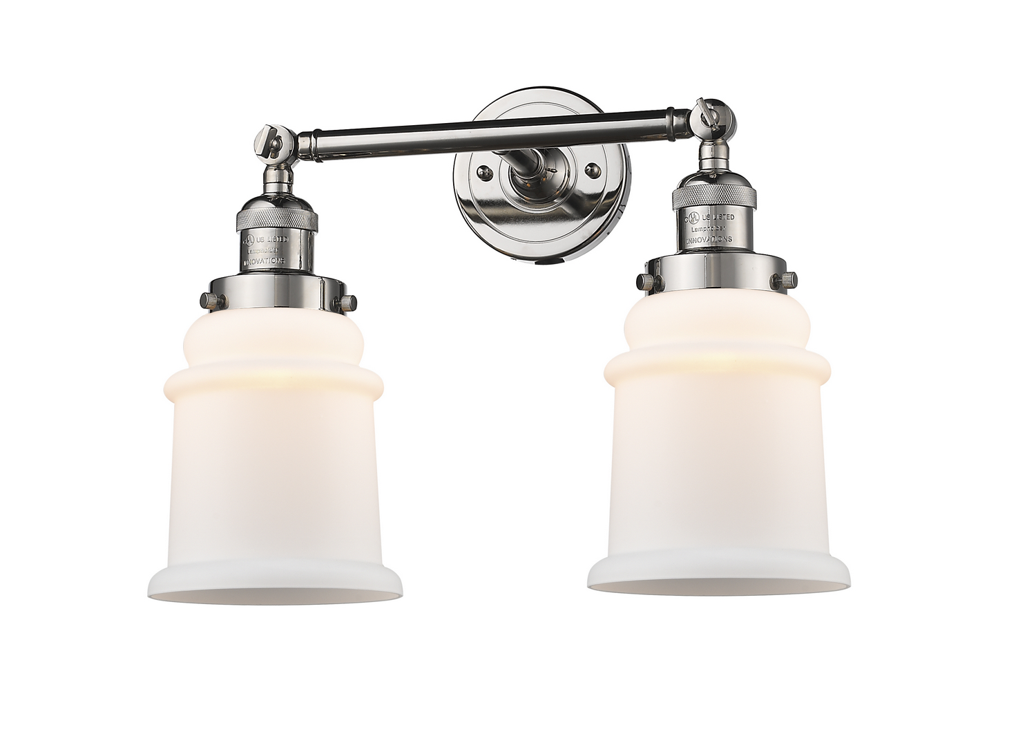 Two Light Bath Vanity by Innovations - Franklin Restoration Collection, Polished Nickel Finish - 208-PN-G181