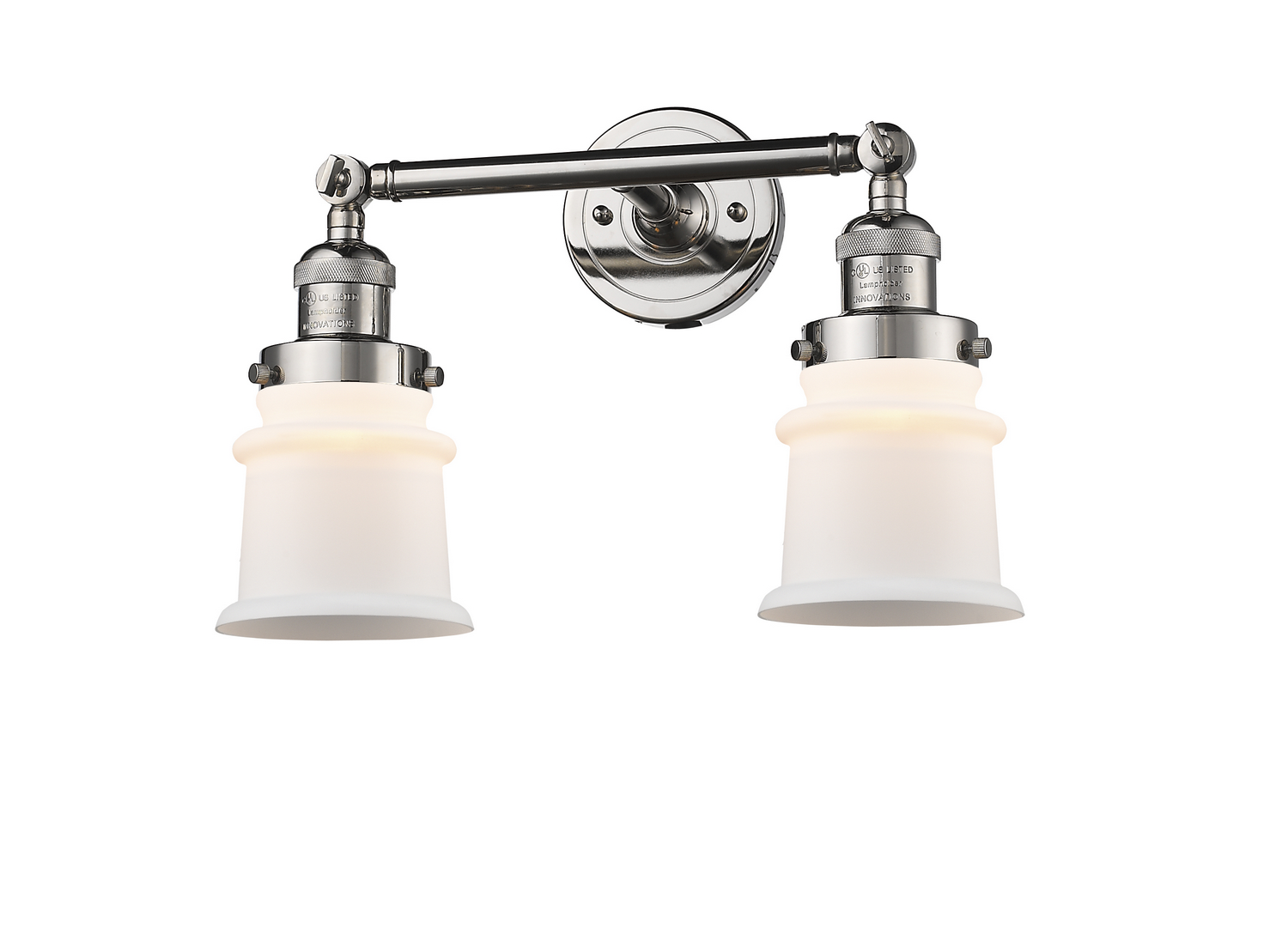 Two Light Bath Vanity by Innovations - Franklin Restoration Collection, Polished Nickel Finish - 208-PN-G181S